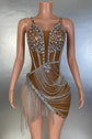 Luxury Rhinestone Dress for Women | Crystal Party & Evening Dress