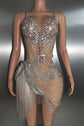 Luxury Rhinestone Dress for Women | Crystal Party & Evening Dress