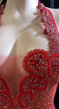 Red Dress With Rhinestone