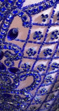 Laure Dark Blue Rhinestone Dress-Mini Dress